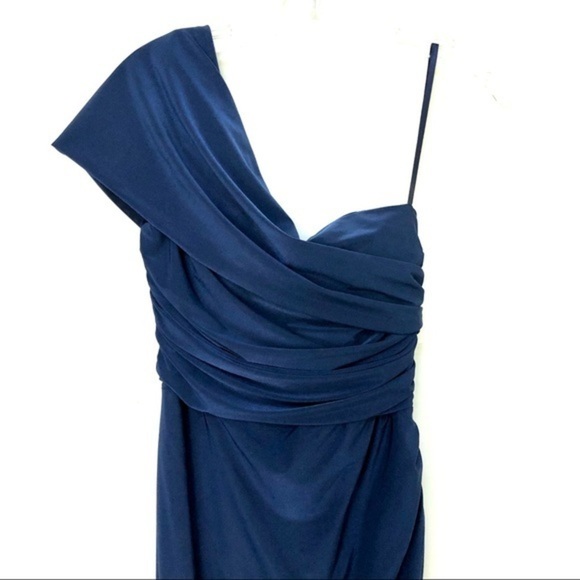 ELIZA J Ruched One-shoulder Midi Dress size 6 - Picture 6 of 8